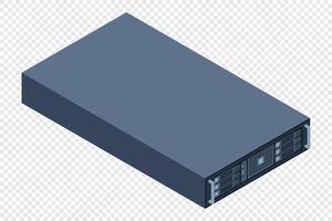 Isometric server Server racks. Server boxes isolated. Network server room. Computer network technology. illustration, vector