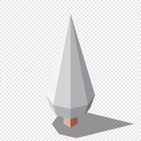 Isometric winter tree. Tree isometric elements. Isometric tree element for landscape design Park element vector