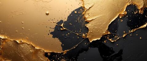 Abstract Gold and Black Textured Background for Creative Projects photo