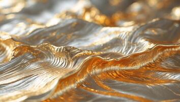 Luxurious golden abstract art background with vibrant brushstrokes and metallic shimmer on contemporary canvas surface photo