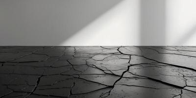 Abstract Black Texture with Cracked Surface photo