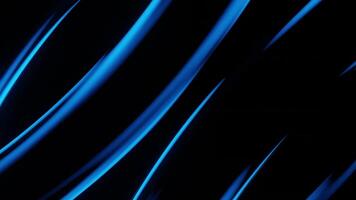 Ice Blue Neon Line Glowing with Light Effects in 3D Animation on Dark Background video