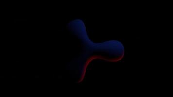 Blue and Red Spinning Geometric Shape with Dynamic Motion and Glowing Effects in 3D Animation Loop Animation video