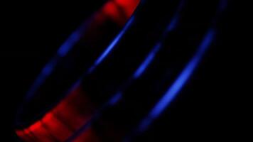 Dark Blue and Red Spinning Line Abstract in 3D Animation video