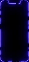 Blue Neon Glowing Display Frame with Animated Edges and Light Effects in 3D Animation Loop Animation Mobile Live Wallpaper video