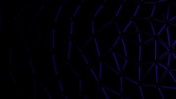 Blue Neon Triangle Effect with Glowing Light and Dynamic Motion in 3D Animation Loop Animation video