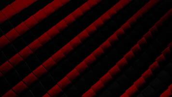 Red and Black Cube Pattern Waving with Dynamic Motion and Light Effects in 3D Animation Loop Animation video