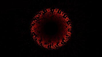 Orange Neon Particle Effect with Glowing Motion and Dynamic Light in 3D Animation Loop Animation video