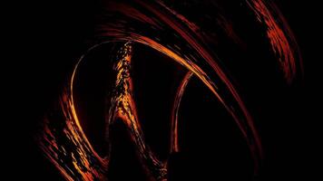 Fire Texture Geometric Spin with Dynamic Motion on Dark Background in 3D Animation video