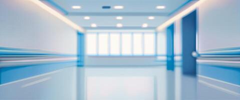 blanco azul borroso hospital interior , Copiar espacio concepto para fondo de pantalla o antecedentes foto