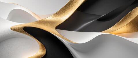 Abstract Gold Black White Texture for Creative Backgrounds and Designs. photo