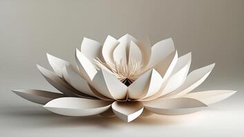 Geometric Lotus A lotus rendered in geometric shapes with clean photo