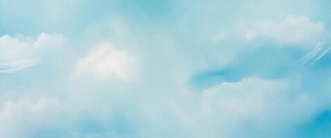 Light Blue Watercolor Sky Background for Blog and Sales with Copy Space for Online Shopping Banner. photo