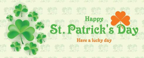 st. patrick's day light background with soft shamrocks and elegant typography, festive and lucky irish holiday greeting design vector