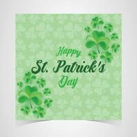 st. patrick's day soft green background with scattered shamrocks and stylish typography, festive and lucky irish holiday theme vector