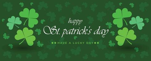 st. patrick's day dark green textured background with subtle shamrocks and elegant script typography, classic irish holiday theme vector