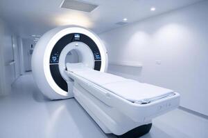Advanced medical imaging system in a sterile examination room designed for patient comfort and safety photo