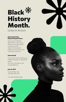Black History Month Charity Event Poster template