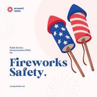 Public Service Announcement for Fireworks Safety template
