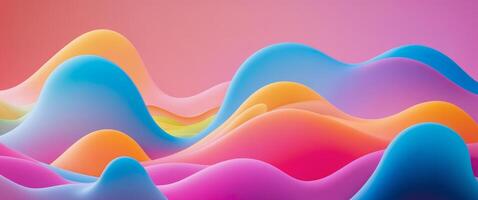 Abstract colorful blobs in a gradient background. photo