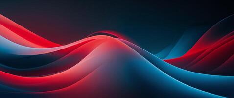 Abstract Red and Blue Gradient with Flowing Lines on a Dark Background photo