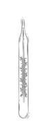 Regular thermometer for medical purposes drawing in graphic style on white background vector