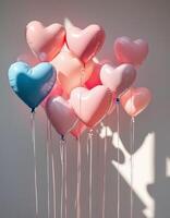 Heart shaped balloons on a stick photo