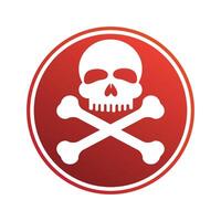 danger sign with skull design vector