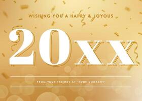 Silver & Gold Company New Year Party Greeting Card template