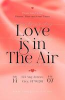 Love is in The Air for Valentine's Day Party Invitation Poster template