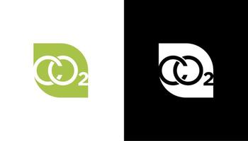 co2 icon design isolated on white and black background. template illustration vector