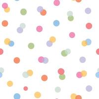 Cute dots seamless pattern, polka dots, random dots endless pattern for nursery textile prints, birthday gift wrapping paper, packaging, scrapbooking, planners, stationery, wallpaper, bedding, etc. vector