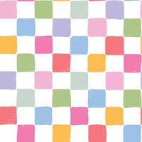 Cute checkered seamless pattern with colorful squares for nursery prints, wallpaper, backgrounds, digital paper, scrapbooking, stationery, wrapping paper, packaging, etc. EPS 10 vector