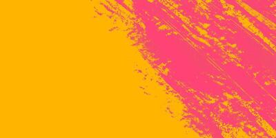 Colorful Grunge Background with Distressed Weathered Effect with Pink and Yellow Colors. Retro grungy overly brush stroke backdrop. Colorful worn abstract surface texture, perfect for flyers, cards vector