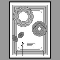 A modern nature lines of border and frame. Perfect lines and shape vector