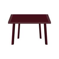 Empty wooden table with a rectangular top standing on four legs vector