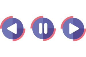 Ui ux elements play next forward png