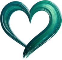 Elegant design with expressive brushstrokes creating a heart-shaped curve. . png