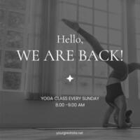 Yoga Class Back to Business Instagram Post template