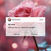 Message Notification Valentine Instagram Post template