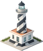 Glowing Lighthouse Beacon Icon with Coastal Navigation Design. . png