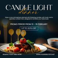 Candle Light Dinner Promotion Instagram Post template
