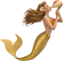 Fantasy mermaid clipart for aquatic and design projects. . png