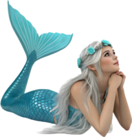 Adorable mermaid character for creative and ocean design projects. . png