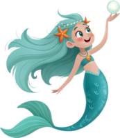 Underwater mermaid clipart for creative and fairytale projects. . png