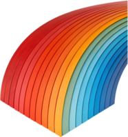 Rainbow curve with a colorful smooth gradient flow. . png