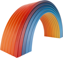 Rainbow curve with elegant flowing vibrant color spectrum. . png