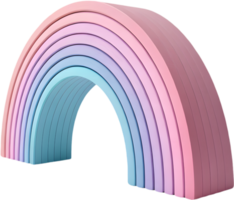 Rainbow curve in an artistic smooth gradient design. . png