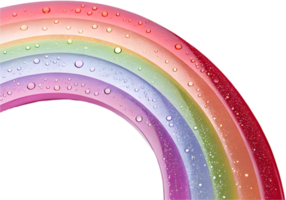 Rainbow curve with radiant and harmonious color gradient. . png