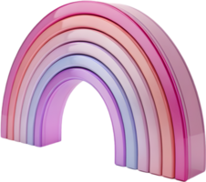 Rainbow curve with smooth vibrant gradient color spectrum. . png